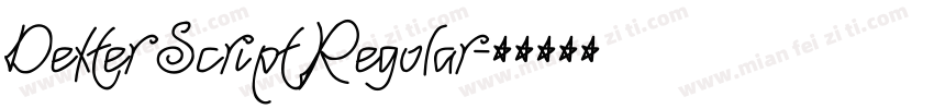 Dexter Script Regular字体转换